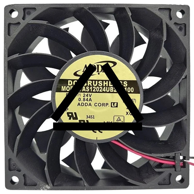 ADDA AS12024UB25A100 24V 0.84A 2 Wires Axial Cooling Fan
