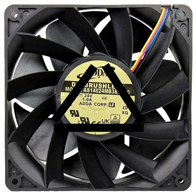 ADDA AS14024MB387BB0 24V 1.0A 3 Wires Axial Cooling Fan