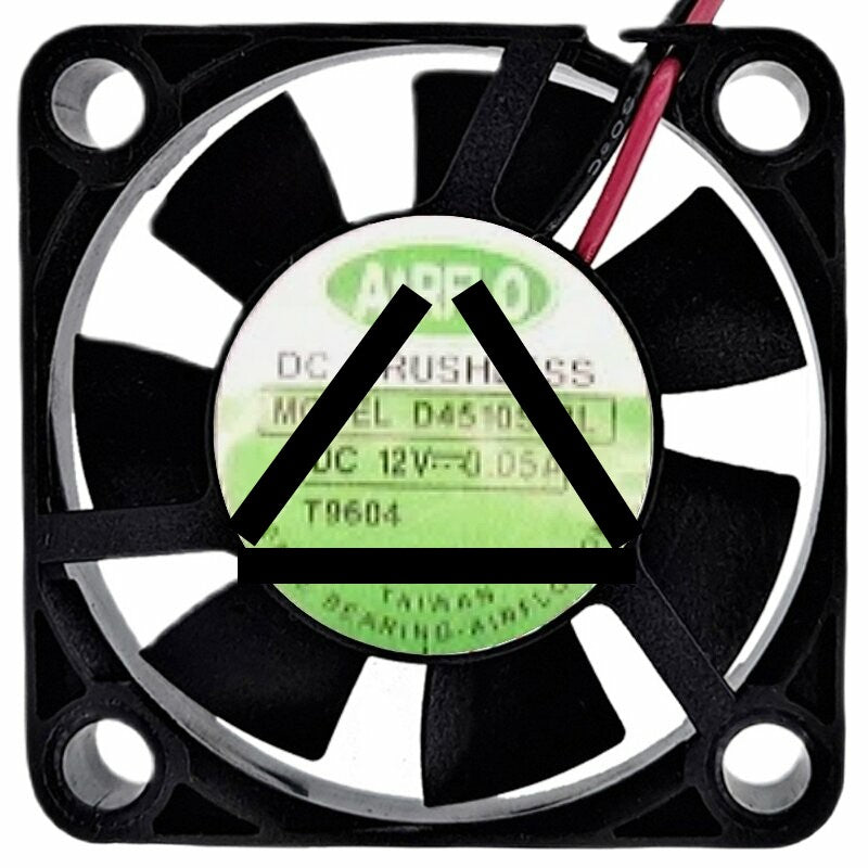 AIRFLO D4510S12L 12V 0.05A 2 Wires DC Brushless Axial Cooling Fan
