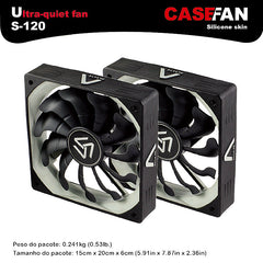 ALSEYE 120mm Fan Cooler for Computer (2pieces) 1200RPM 3pin 12v Silent Fan Cooling for CPU Cooler / Gaming case / Water Cooler