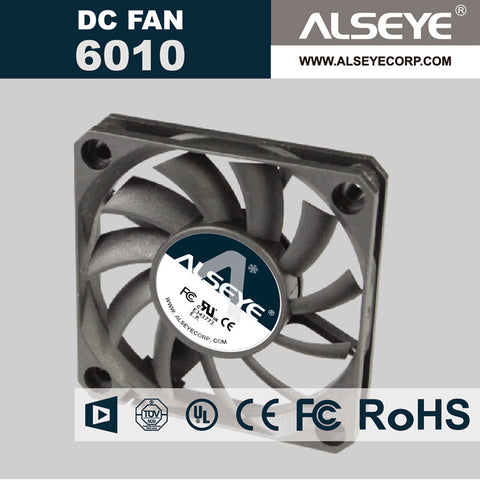 ALSEYE 6010RVL-N1 (5piece/lot) 60mm DC 12V Cooling Fan 0.15A 2400RPM Axial fan for Electrical repair
