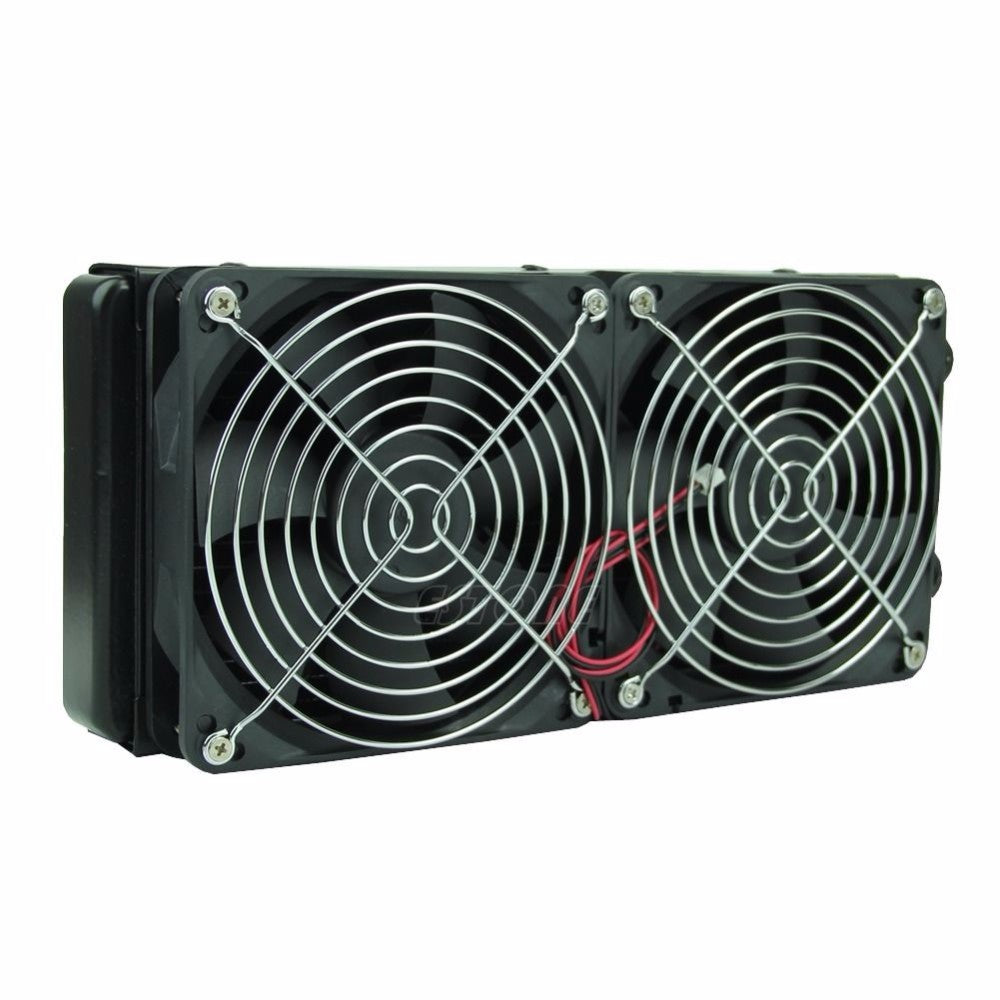 Aluminum G1/4 240mm 2 Fans Radiator Computer Desktop Water Cooling Thick 60mm for Computer CPU Cooling System High Quality C26