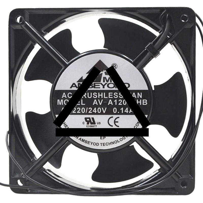 AMBEYOND AV-A12038HB AC 220/240V 0.14A 2 Wires Brushless Axial Cooling Fan