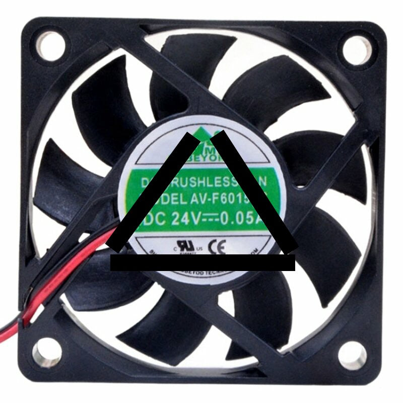 AMBEYOND AV-F6015LS DC 24V 0.05A 2 Wires Brushless Axial Cooling Fan