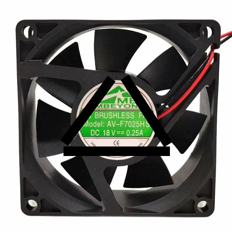 AMBEYOND AV-F7025HS DC 18V 0.25A 2 Wires Axial Cooling Fan
