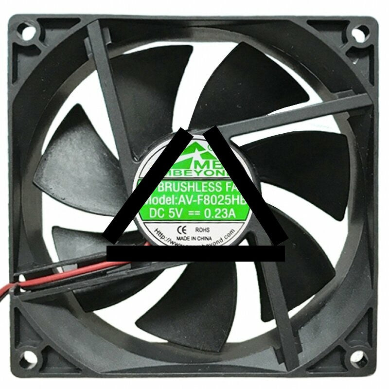 AMBEYOND AV-F8025HB 5V 0.23A 2 Wires DC Brushless Axial Cooling Fan