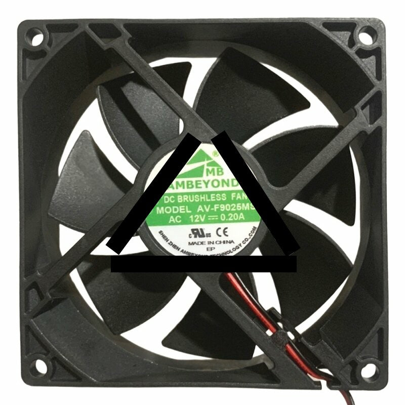AMBEYOND AV-F9025MS DC 12V 0.20A 2 Wires Brushless Axial Cooling Fan