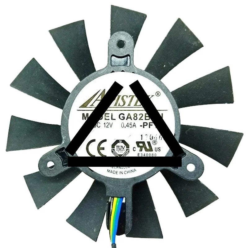 APISTEK GA82B2U DC 12V 0.45A 4 Wires Axial Cooling Fan