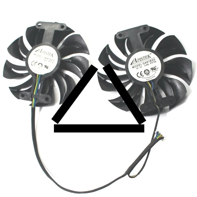 APISTEK GA91B2U 12V 0.40A 4 Wires Axial Cooling Fan