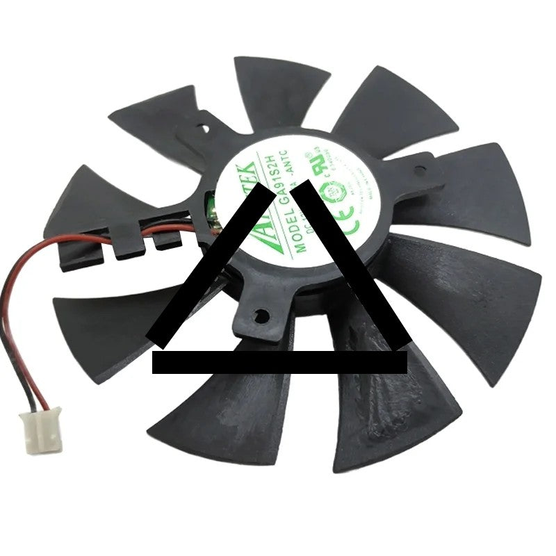APISTEK GA91S2H 12V 0.35A 2 Wires Axial Cooling Fan