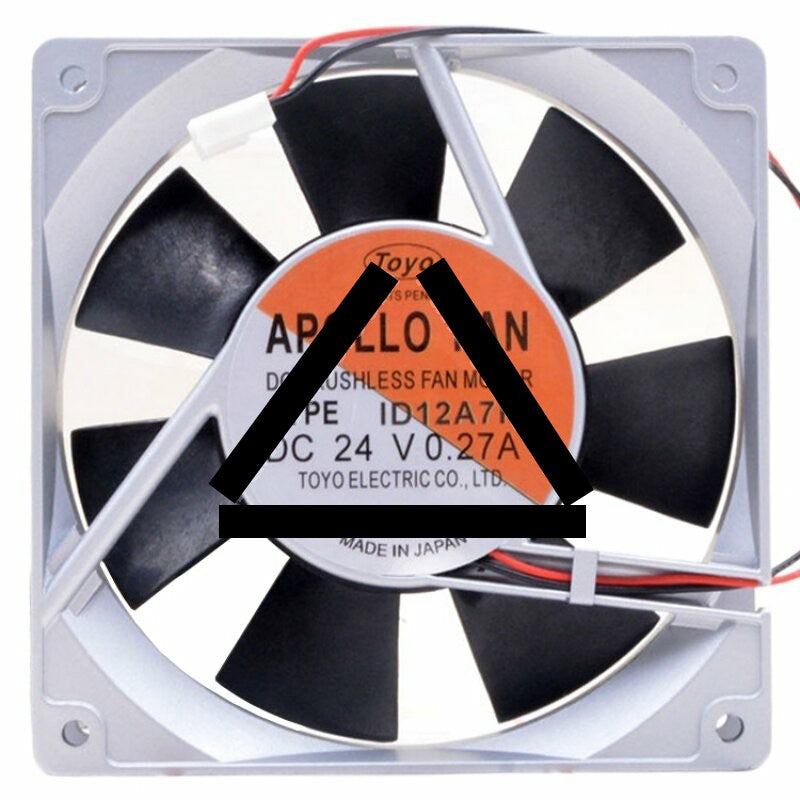 APOLLO FAN ID12A7H DC 24V 0.27A 2 Wires / 3 Wires Brushless Axial Cooling Fan