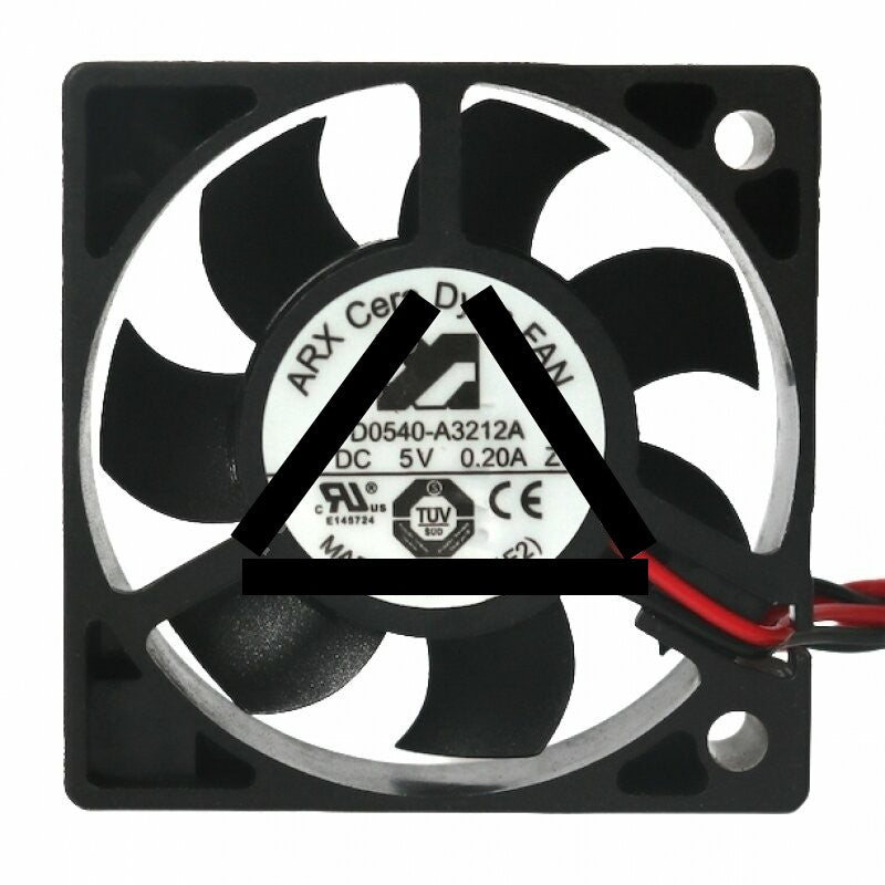 ARX FD0540-A3212A DC 5V 0.20A 2 Wires Axial Cooling Fan