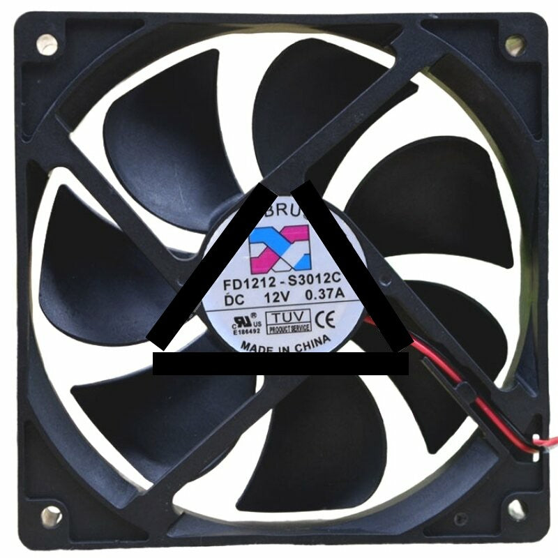 ARX FD1212-S3012C DC 12V 0.37A 2 Wires Brushless Axial Cooling Fan