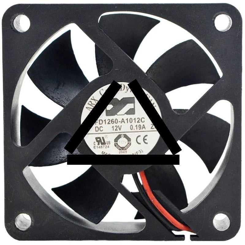 ARX FD1260-A1012C DC 12V 0.19A 2 Wires Axial Cooling Fan