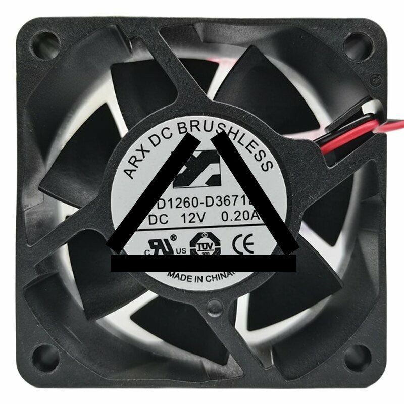 ARX FD1260-D3671E DC 12V 0.20A 2 Wires / 3 Wires Brushless Axial Cooling Fan
