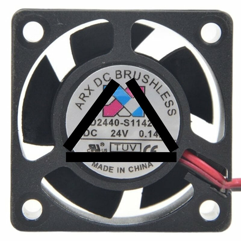 ARX FD2440-S1142D DC 24V 0.14A 2 Wires Brushless Axial Cooling Fan