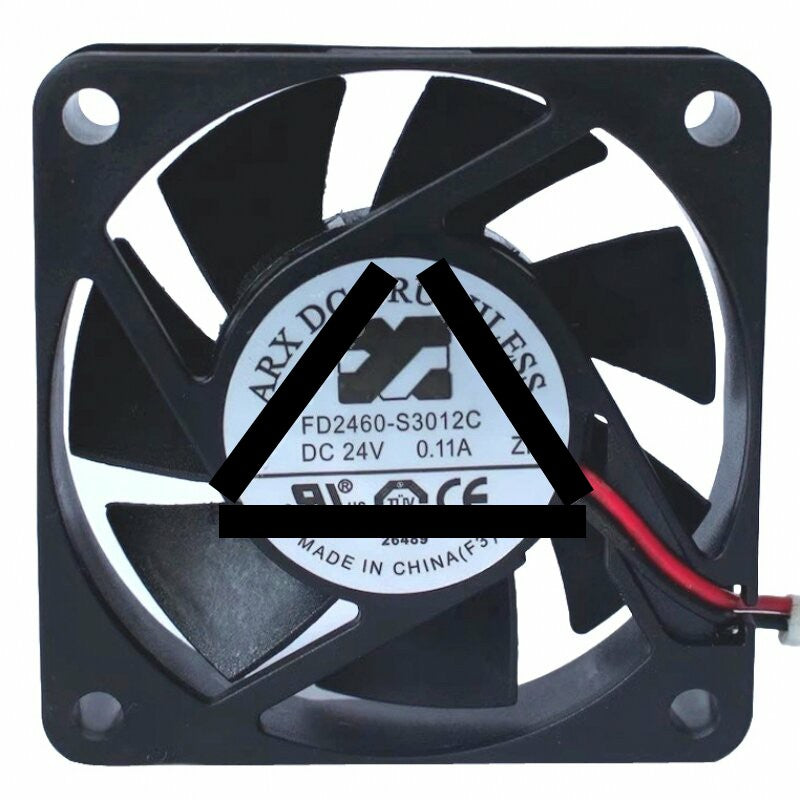 ARX FD2460-S3012C DC 24V 0.11A 2 Wires Brushless Axial Cooling Fan