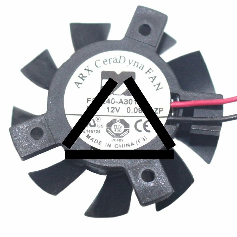 ARX FS1240-A3012A DC 12V 0.09A 2 Wires Axial Cooling Fan