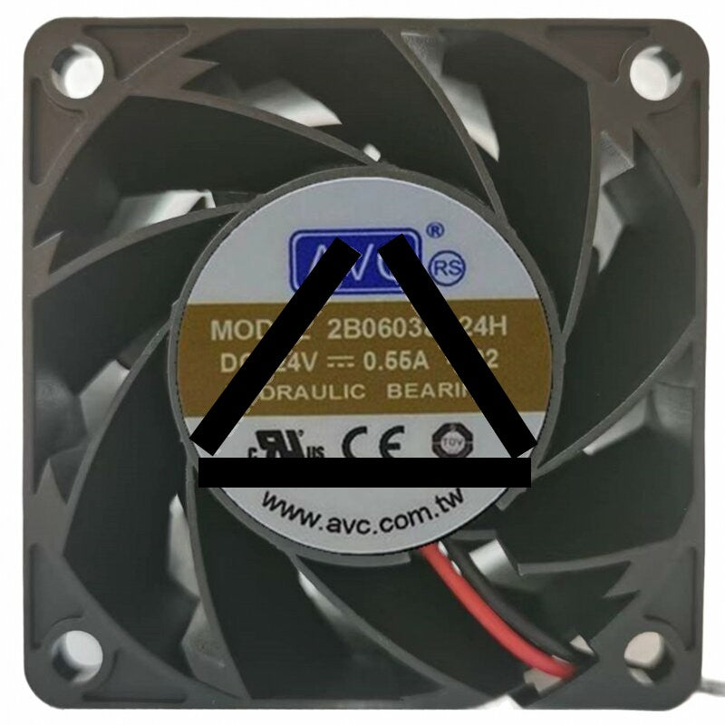 AVC 2B06038B24H DC 24V 0.55A 2 / 3 Wires Hydraulic Bearing Axial Fan