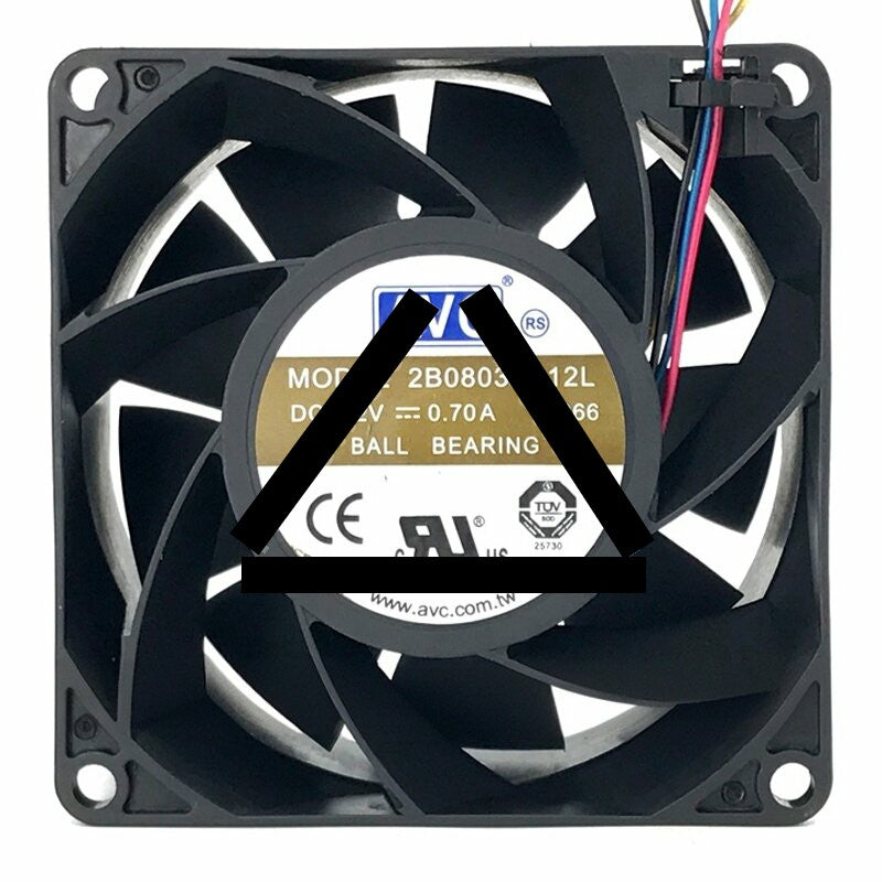 AVC 2B08038B12L DC 12V 0.70A 8038 Ball Bearing Axial Cooling Fan