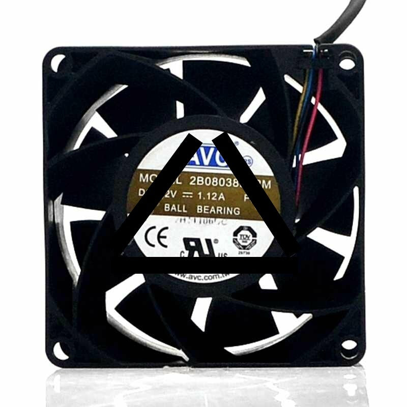 AVC 2B08038B12M DC 12V 1.12A 2 Wires / 3 Wires / 4 Wires Axial Cooling Fan