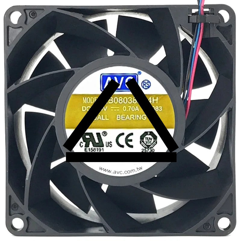 AVC 2B08038B24H 24V 0.70A 3 / 4 Wires Ball Bearing Cooling Fan