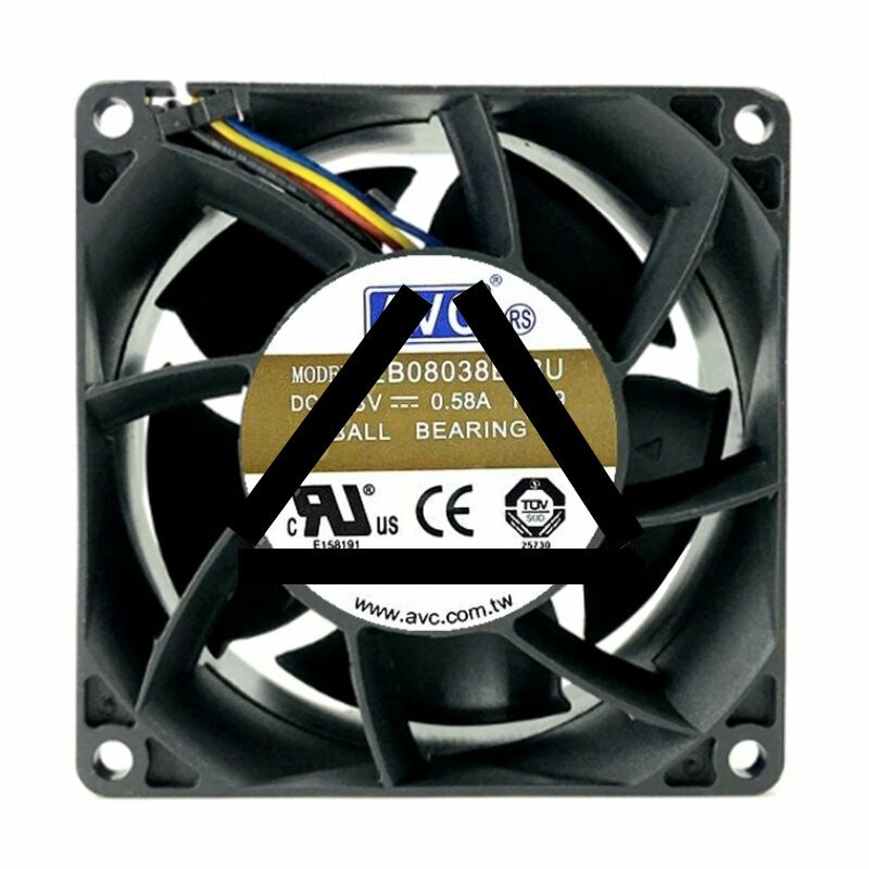 AVC 2B08038B48U DC 48V 0.58A 2 Wires / 3 Wires / 4 Wires Axial Cooling Fan