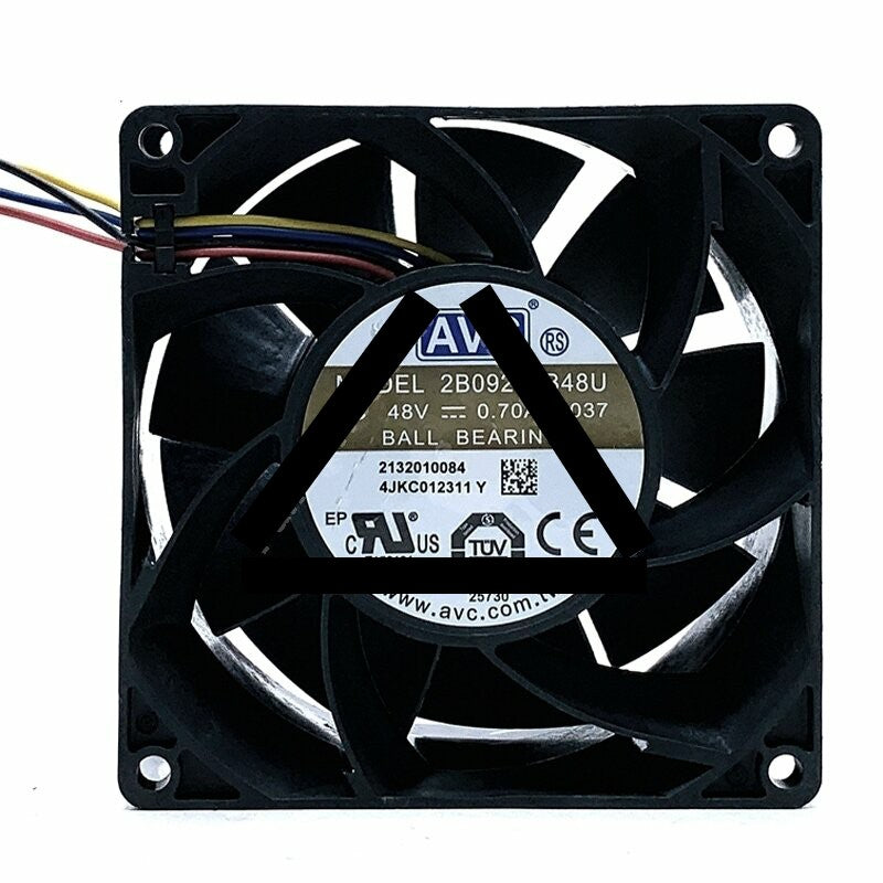 AVC 2B09238B48U P037 DC 48V 0.7A 4 Wires Axial Cooling Fan
