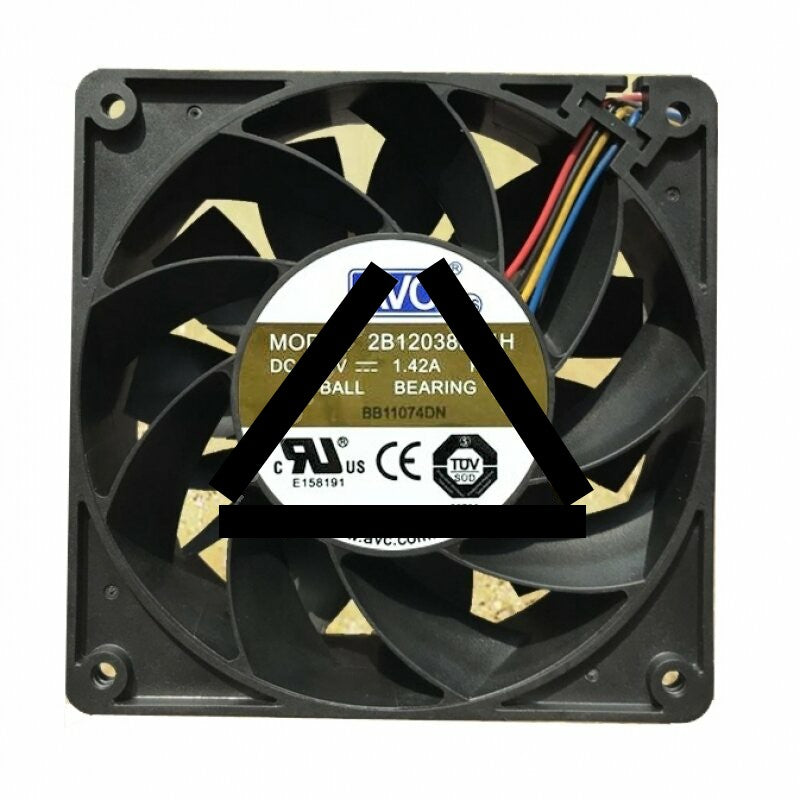 AVC 2B12038B24H DC 24V 1.42A 2 Wires / 3 Wires / 4 Wires Axial Cooling Fan