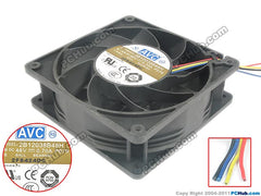 AVC 2B12038B48H, P079 DC 48V 0.70A 120x120x38mm Server Square fan