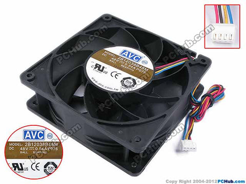 AVC 2B12038B48M, P076 DC 48V 0.54A 120x120x38mm Server Square fan