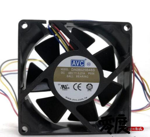 AVC 8cm 8025 48V 0.21A DA08025B48S four-wire switch server chassis fan
