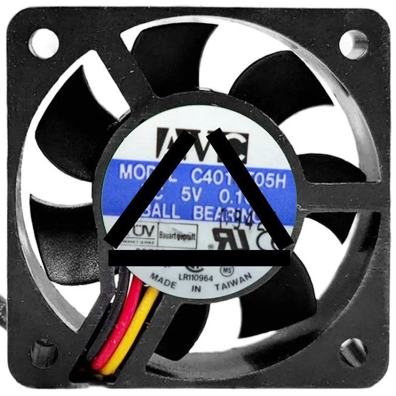 AVC C4010T05H DC 5V 0.16A 3 Wires Ball Bearing Axial Cooling Fan