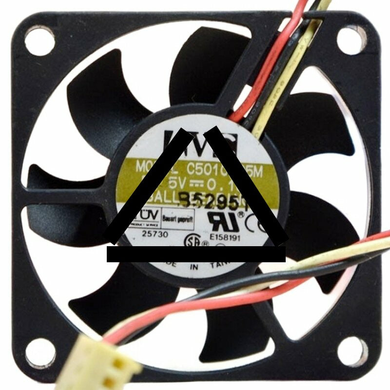 AVC C5010B05M DC 5V 0.18A 2 / 3 Wires Ball Bearing Axial Cooling Fan