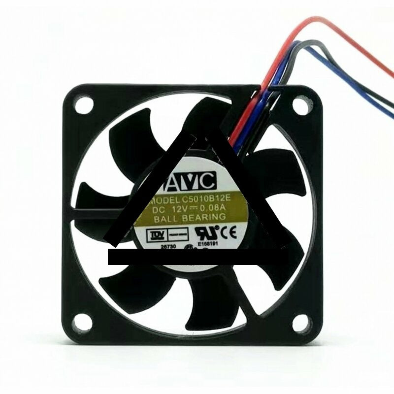 AVC C5010B12E DC 12V 0.08A 2 Wires / 3 Wires Axial Cooling Fan