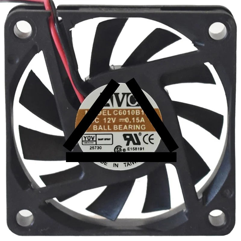 AVC C6010B12L 12V 0.15A 2 / 3 Wires Ball Bearing Cooling Fan