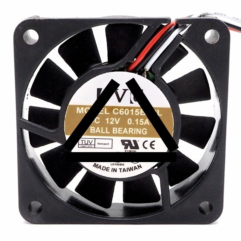 AVC C6015B12L DC 12V 0.15A 2 Wires / 3 Wires Axial Cooling Fan