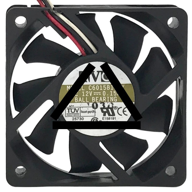 AVC C6015B12LY 12V 0.15A Ball Bearing Axial Fan