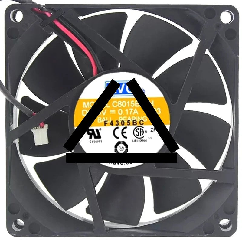 AVC C8015B24H 24V 0.17A 2 Wires Ball Bearing Axial Cooling Fan