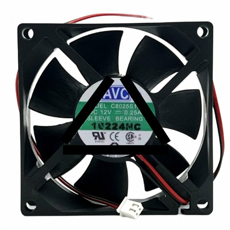 AVC C8025S12M DC 12V 0.25A 2 Wires / 3 Wires / 4 Wires Axial Cooling Fan