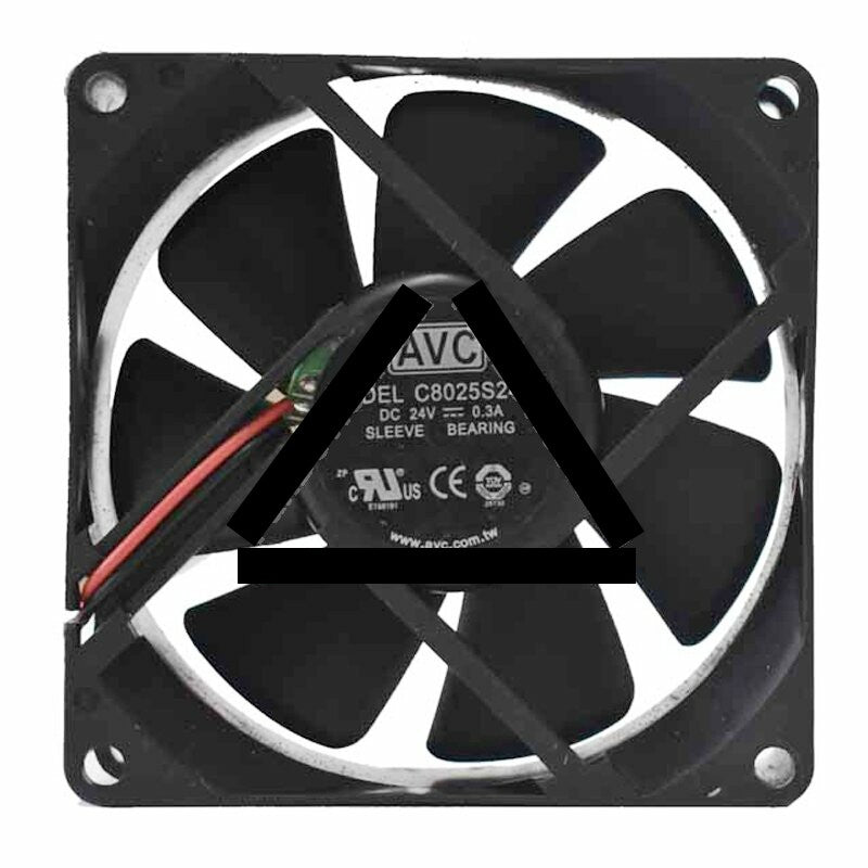 AVC C8025S24UA DC 24V 0.3A 8025 Axial Sleeve Bearing Cooling Fan