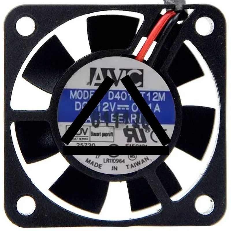 AVC D4010T12M DC 12V 0.1A 2 Wires Ball Bearing Axial Cooling Fan