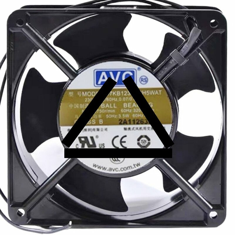 AVC D7KB1238BBH5WAT AC 230V 0.07A 12038 Ball Bearing Axial Cooling Fan