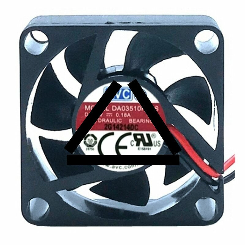 AVC DA03510R05S DC 5V 0.18A 2 Wires / 3 Wires Axial Cooling Fan