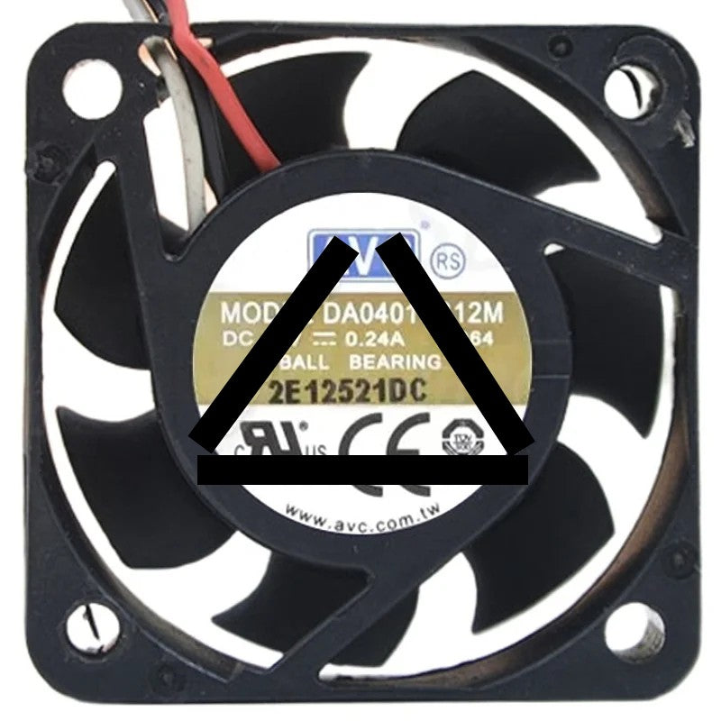 AVC DA04015B12M DC 12V 0.24A 3 Wires Ball Bearing Cooling Fan
