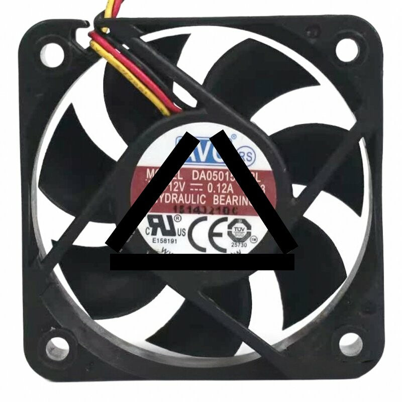AVC DA05015R12L DC 12V 0.12A 3 Wires Hydraulic Bearing Axial Cooling Fan