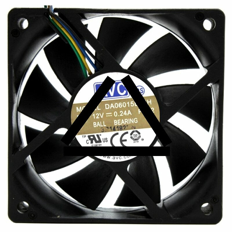 AVC DA06015B12H DC 12V 0.24A 4 Wires Ball Bearing PWM Axial Cooling Fan
