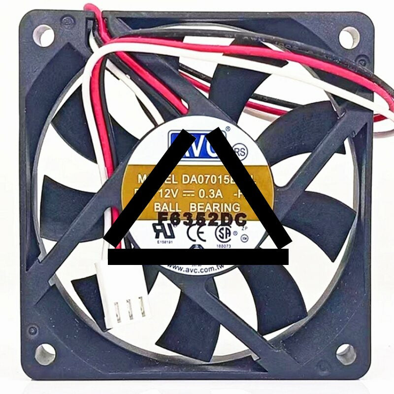 AVC DA07015B12L DC 12V 0.3A 7015 Ball Bearing Axial Cooling Fan