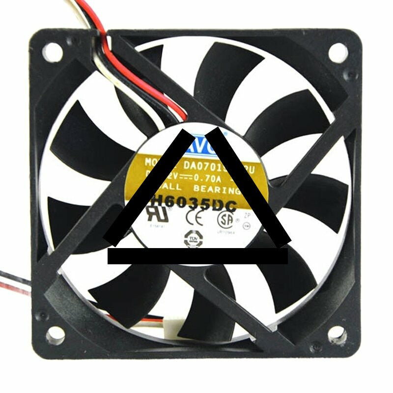 AVC DA07015B12U DC 12V 0.70A 7015 Axial Ball Bearing Cooling Fan