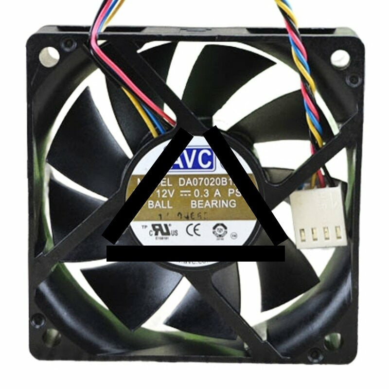 AVC DA07020B12M DC 12V 0.30A 2 Wires / 3 Wires / 4 Wires Axial Cooling Fan